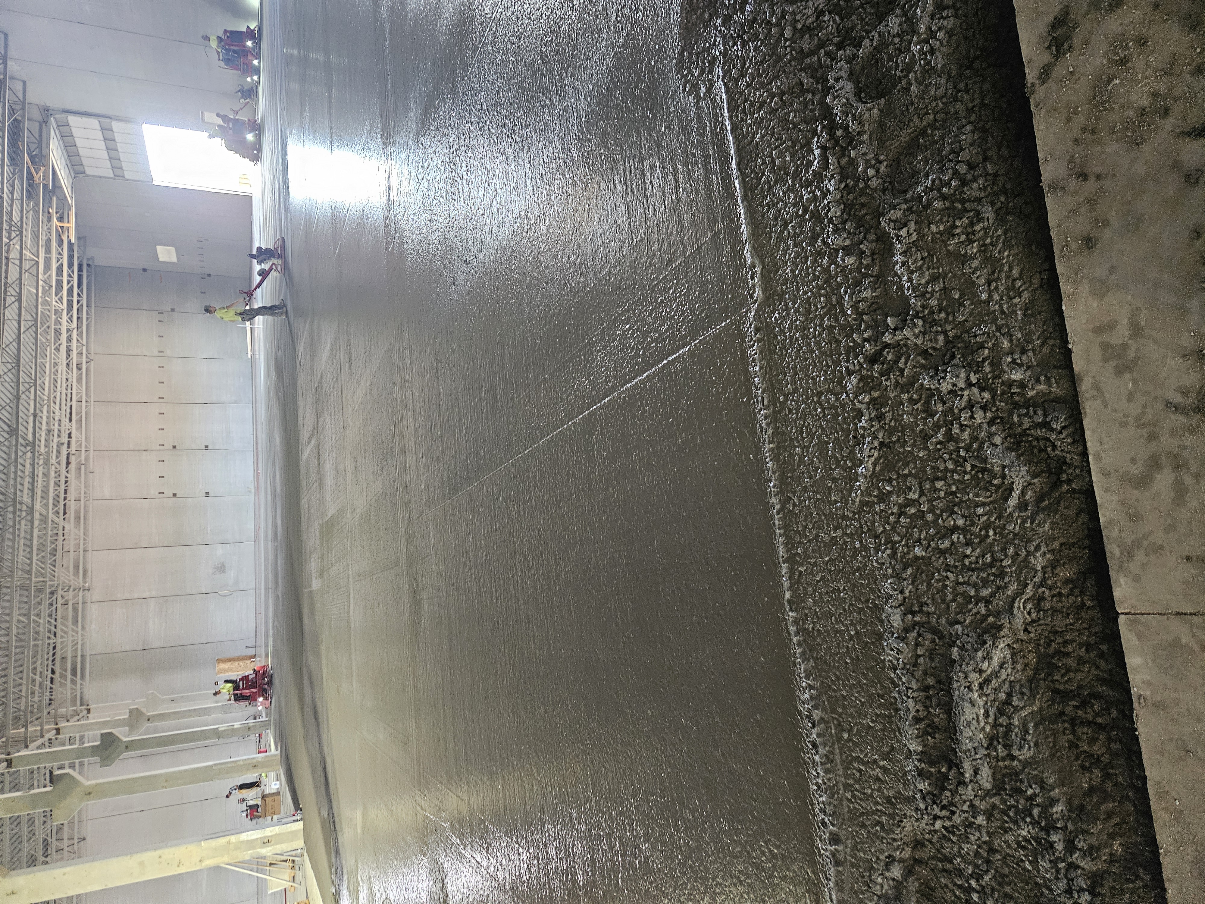 Recent concrete pour by East River Concrete