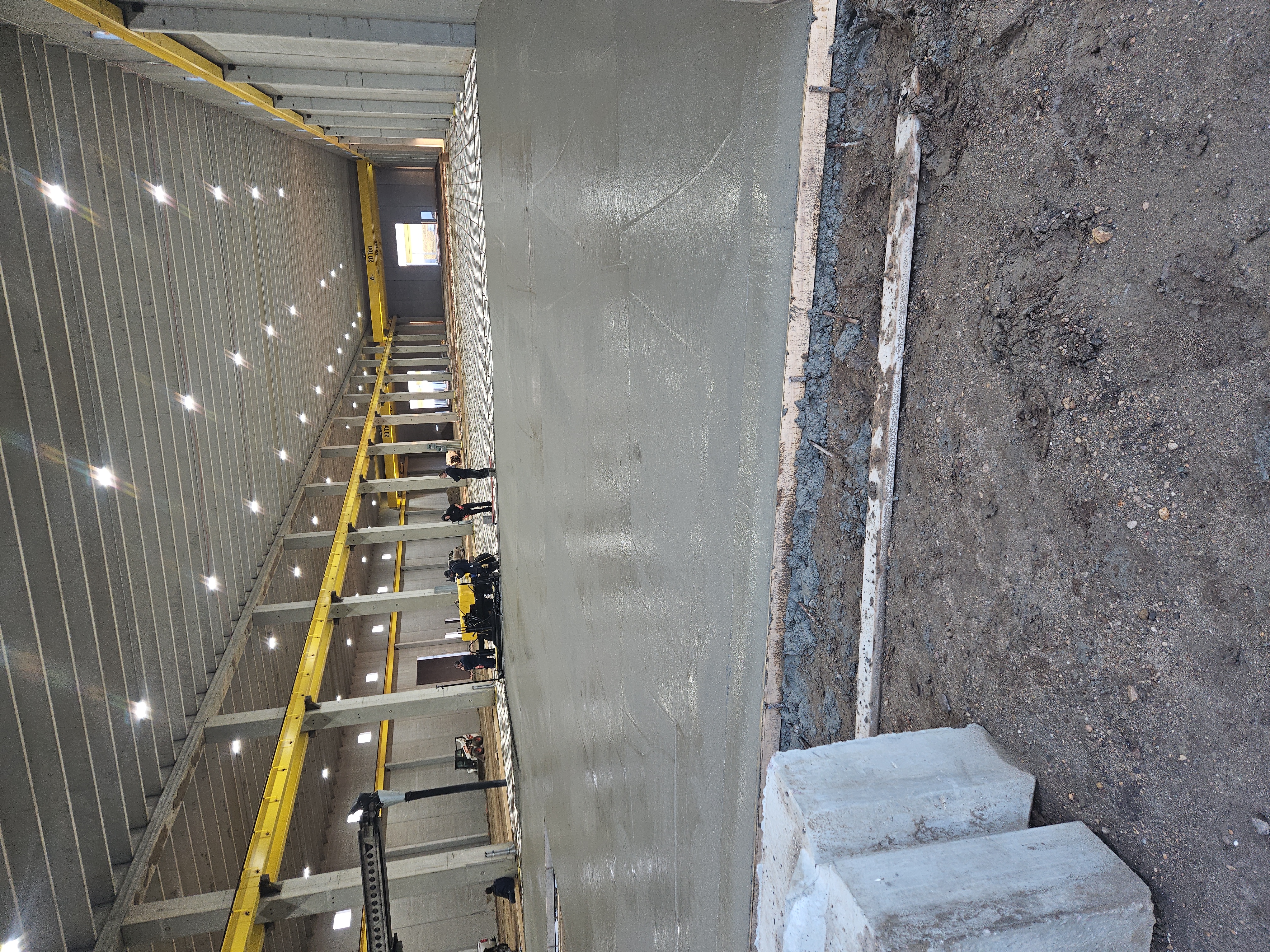 Large scale concrete pour