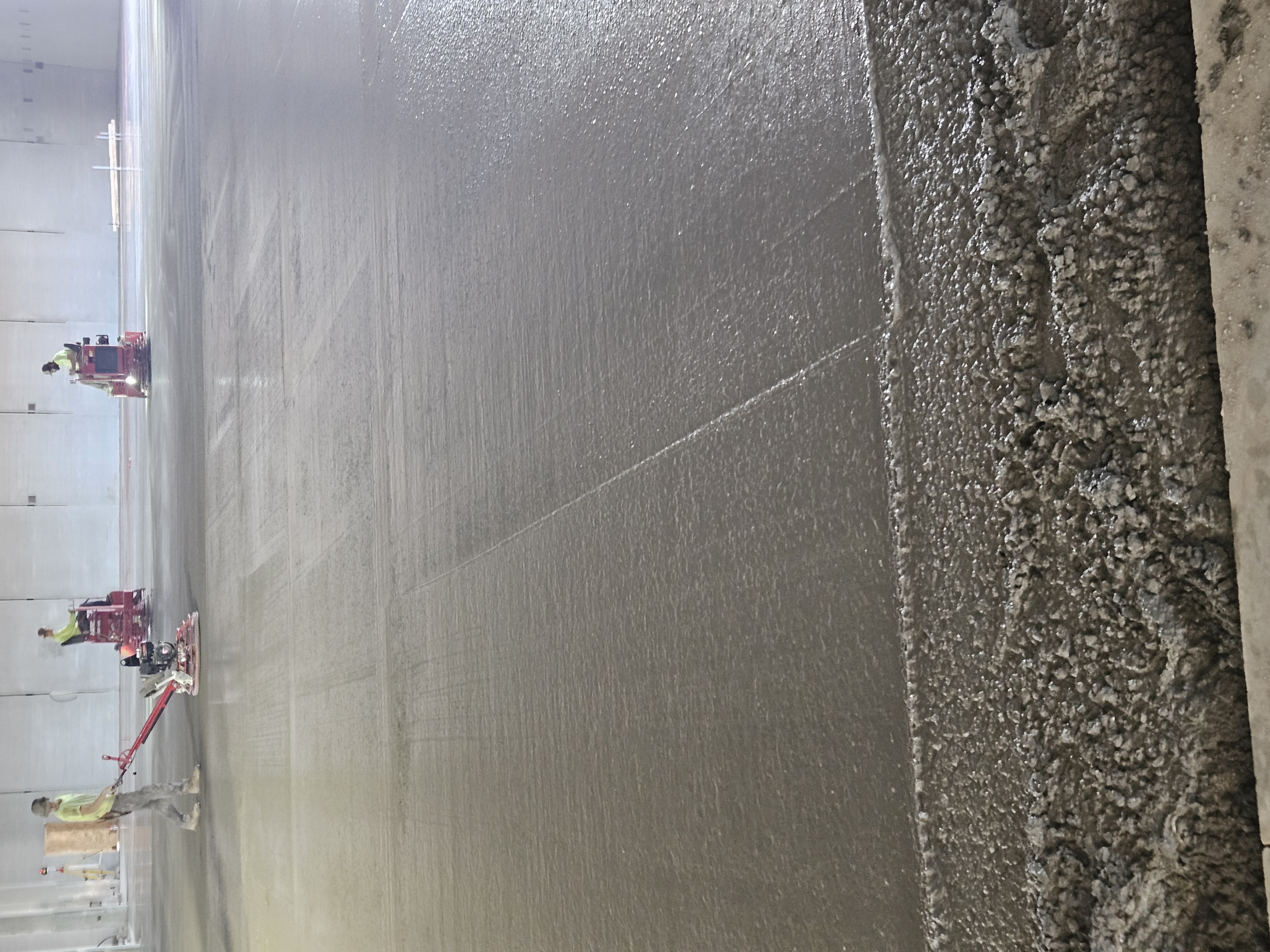 Formed concrete pour