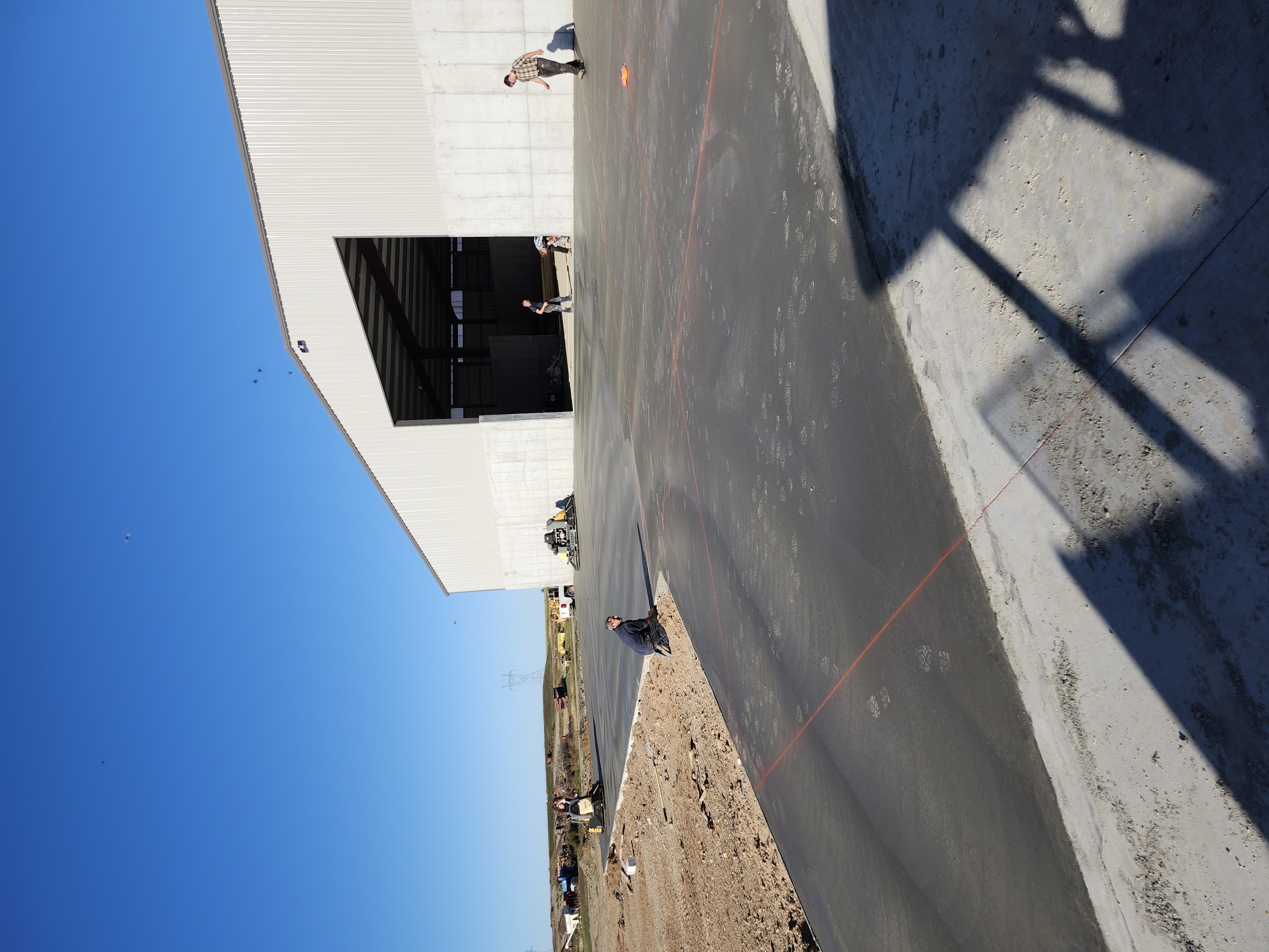 Concrete work on site